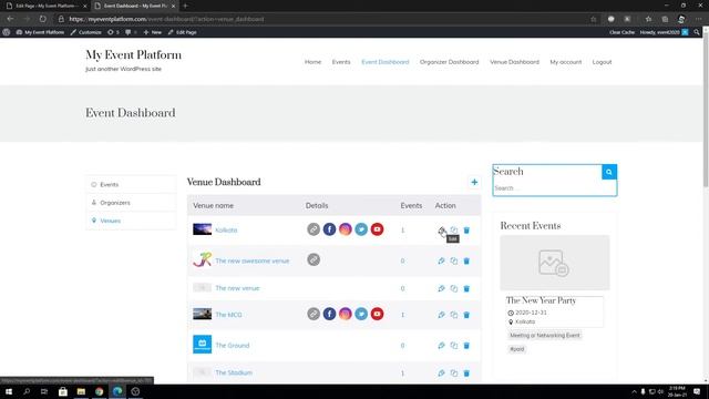 How To Modify Venues From The Venues Dashboard Of Event In #WordPress Event Website смотреть онлайн