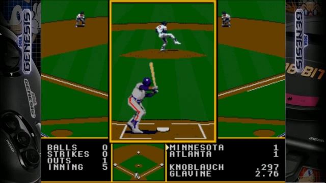 Tony La Russa Baseball (Sega Genesis) - Minnesota Twins at Atlanta Braves смотреть онлайн