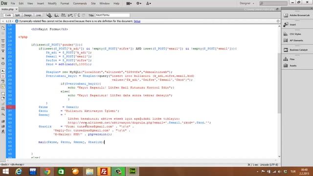 Php - Kullanıcı Kaydı için Maille Aktivasyon(user activation with mail) смотреть онлайн