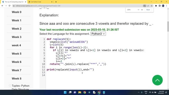 NPTEL The Joy of Computing using python week 8 all 3 programming assignment answer with link of cod смотреть онлайн