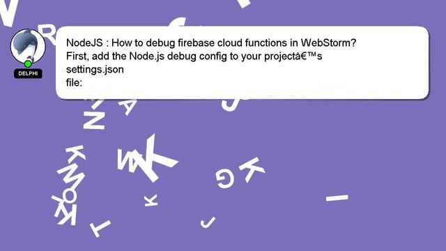NodeJS : How to debug firebase cloud functions in WebStorm? смотреть онлайн
