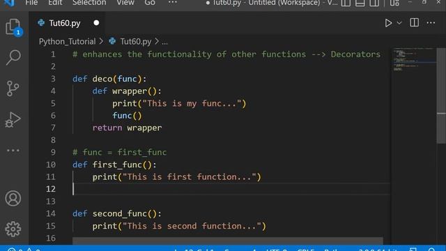 Python Tutorial #tutorial 60|Decorators in python смотреть онлайн