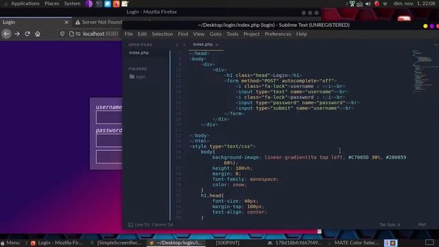 [Time Lapse] Creat Page Web LogIn 'HTML, CSS, PHP' . смотреть онлайн