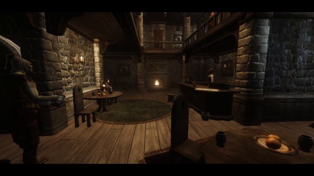 A Storm is Coming, Take Shelter. Late Night Tavern Ambience - Oblivion OST 4k Relaxation смотреть онлайн