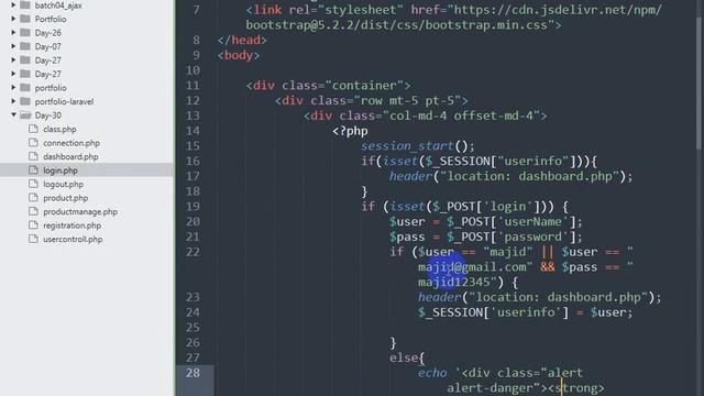 Day 30 Batch-05 registration and login system in PHP using class смотреть онлайн