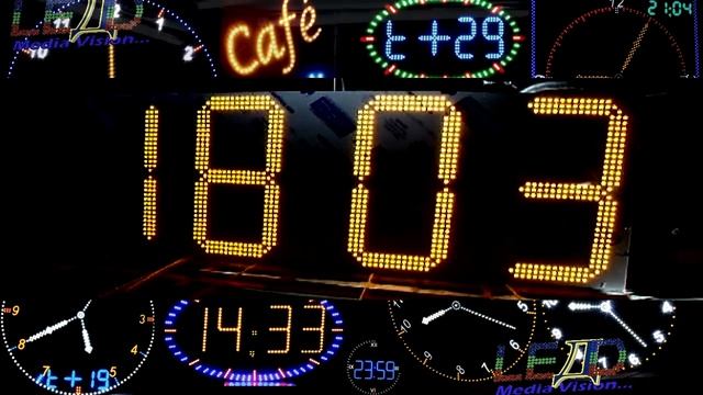 OutDoor Big LED Clock, static, wireless remote. Большие уличные фасадные часы. смотреть онлайн