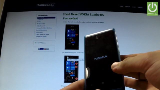 Hard Reset NOKIA Lumia 800 - How to Format NOKIA Lumia смотреть онлайн