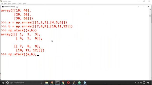 Python for Data Science Machine Learning & Deep Learning | NumPy | stack() function | by Durga Sir смотреть онлайн