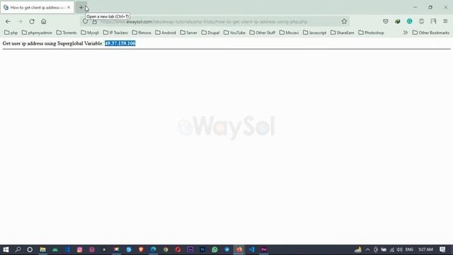 How to get user or client IP address using PHP | PHP beginners tutorials | Free PHP Scrips | eWaySo смотреть онлайн