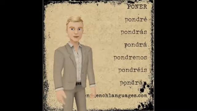 GCSE Spanish - How to conjugate PONER (to put) in the future tense in Spanish смотреть онлайн