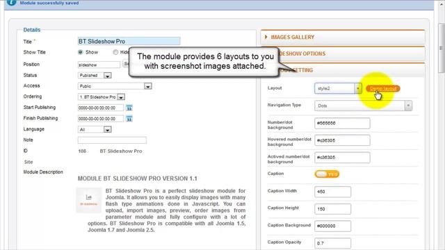 BT Slideshow Pro version 1.1 - Best slideshow module for Joomla with 6 layouts options смотреть онлайн