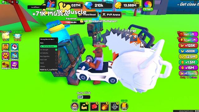 Strong Muscle Simulator 2 Script | Inf. Strength, Rebirths, Upgrade, Craft, Hatch, LocalPlayer, etc смотреть онлайн