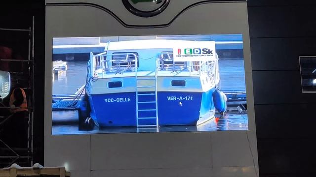 Led светодиодный уличный экран, шаг пикселя P6 мм. Пример выполненной работы. смотреть онлайн