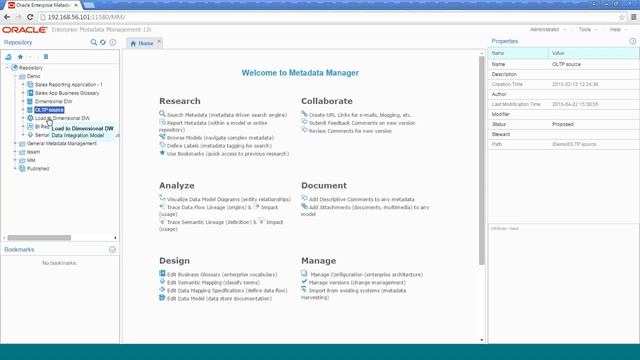 Oracle Enterprise Metadata Management (OEMM) смотреть онлайн