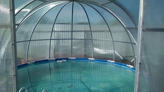 Купол в виде эскимосского иглу, над бассейном "INTEX" своими руками. смотреть онлайн