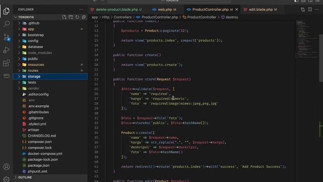 Tutorial CRUD Laravel : 8. Delete Product смотреть онлайн