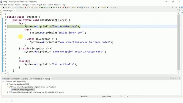 Nesting of try catch finally in java || Shyam Sundar смотреть онлайн