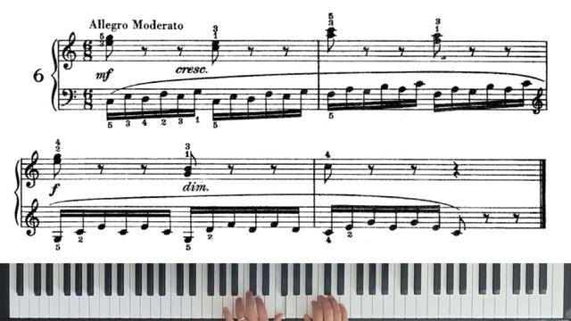 Czerny-Germer, Selected Piano Studies, Vol. I, Part I: VI. Étude in C Major │ Piano Tutorial смотреть онлайн