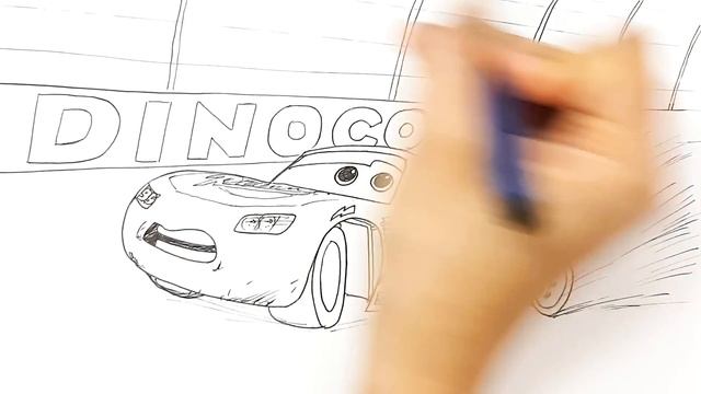 How To Draw Burnout Tires LIGHTNING McQUEEN . Burst And Lost His Tires At Final Lap In Disney CARS