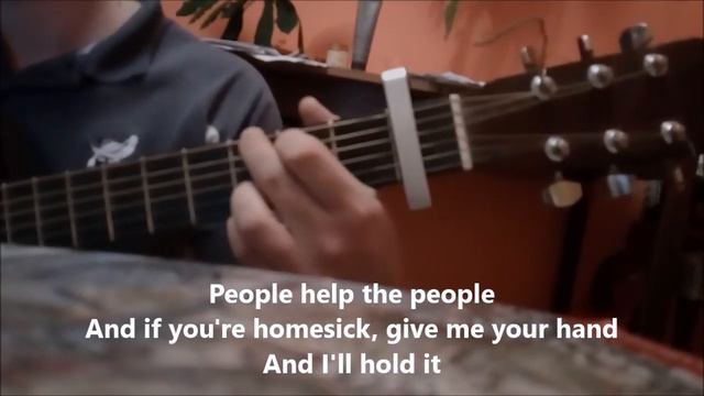 Cherry Ghost - People help the people (acoustic guitar cover, karaoke) смотреть онлайн