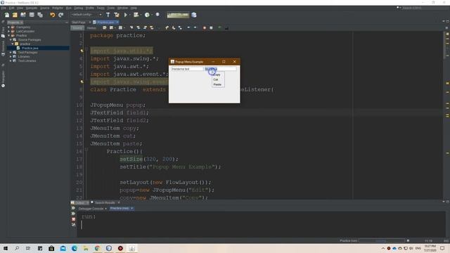 JPopupMenu || How to make cut, copy paste mechanism in java (1/3) || Cut,Copy & Paste in java смотреть онлайн