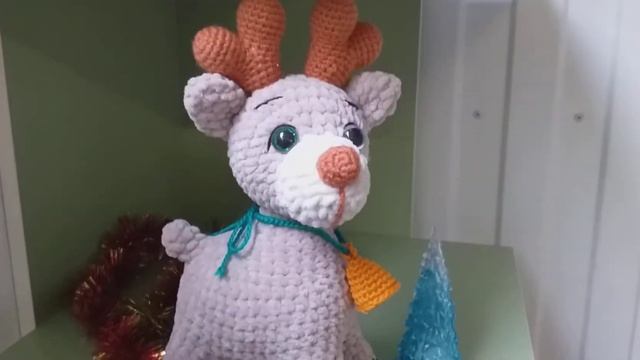 Оленёнок и тигрята .Вязаные игрушки . смотреть онлайн