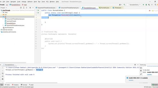 Java Multithreading using Runnable Interface смотреть онлайн