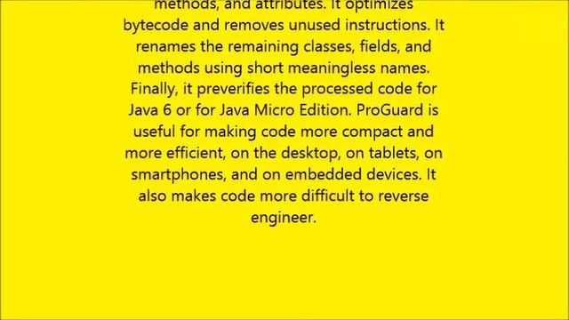What is ProGuard Java Optimizer and Obfuscator Software смотреть онлайн