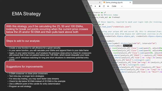 030 Example Trading Strategy 2_ 3 Exponential Moving Average Strategy Overview смотреть онлайн