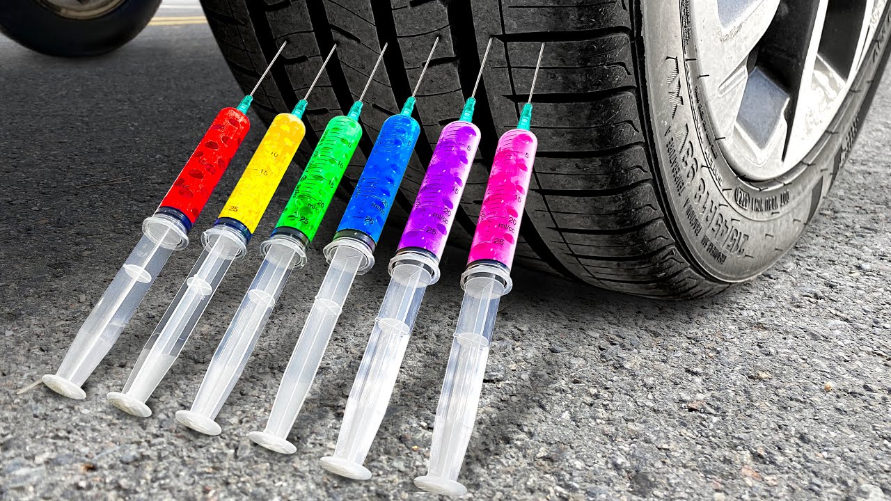 Машина Давит Предметы под Колесом АСМР МАШИНА