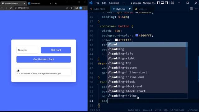 Number Trivia App | Javascript Project |HTML, CSS & Javascript смотреть онлайн