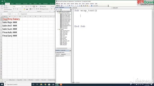 Wrap text using Excel VBA Macros смотреть онлайн