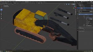 Риг экскаватора в Blender. Часть 1. Риг стрелы экскаватора/ Rigging excavator bооm