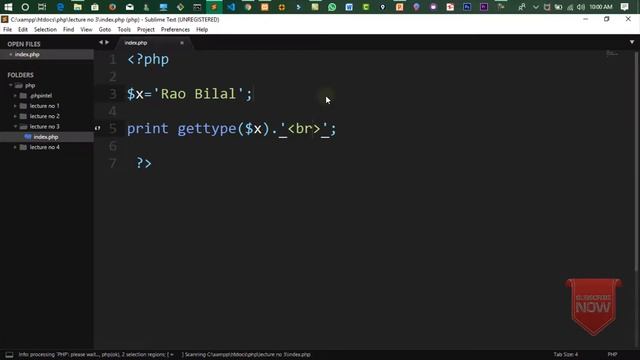 PHP Procedural & MySQLi Part 04 : Data Type in PHP in Hindi Urdu смотреть онлайн