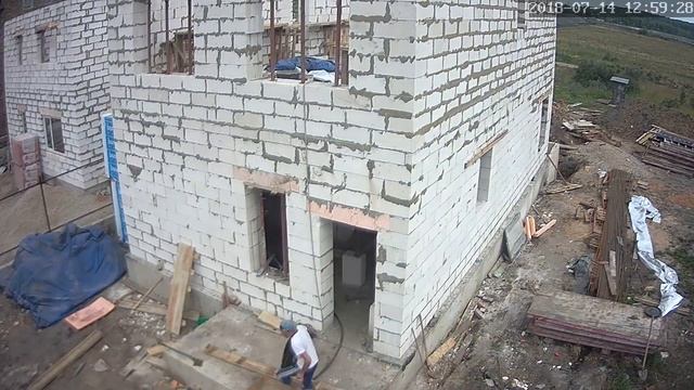 Строительство дома за 14 минут. Timelapse. Часть 1 смотреть онлайн
