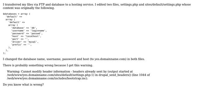 Drupal: settings.php after migration смотреть онлайн