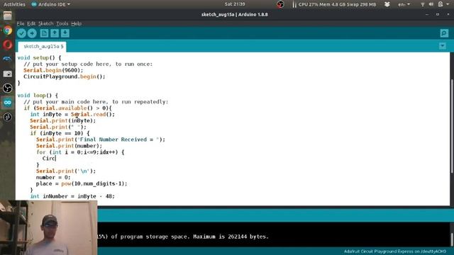 Serial Communication from Arduino to Processing смотреть онлайн