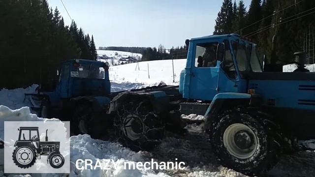Трактор Т-150К застрял, спешим на помощь/T-150K Tractor Stuck, We Are In A Hurry To Help