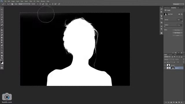 Быстро выделить волосы в Photoshop