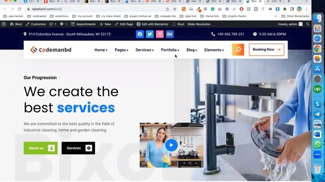 Bixol Cleaning Services WordPress Theme Customize 2022 смотреть онлайн