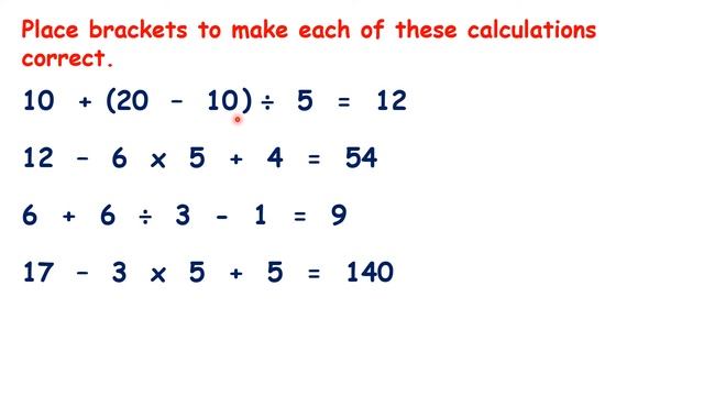 Place brackets to correct calculations смотреть онлайн