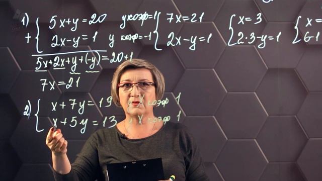 125_Решение системы линейных уравнений с двумя переменными способом сложения. 6 класс. смотреть онлайн