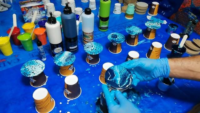 Video-123 Coasters - CADENCECRAFT - Bardak Altlığı üzerine Acrylic Pouring çalışması смотреть онлайн
