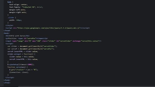 ESP32 Servo Motor Web Server with Arduino IDE смотреть онлайн
