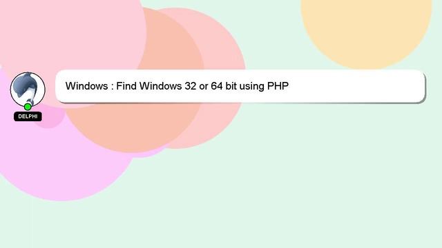 Windows : Find Windows 32 or 64 bit using PHP смотреть онлайн