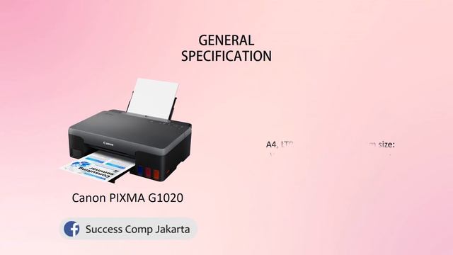 Canon PIXMA G1020 Printer Specification | Spesifikasi Printer Canon PIXMA G1020 смотреть онлайн