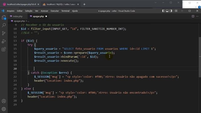Como apagar foto com PHP no servidor смотреть онлайн