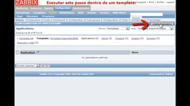 Zabbix Criar Aplicação смотреть онлайн