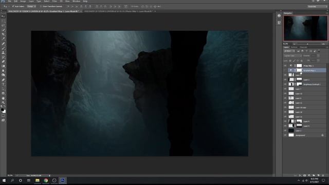 SPEED ART || Fantasy Cave || Photoshop смотреть онлайн