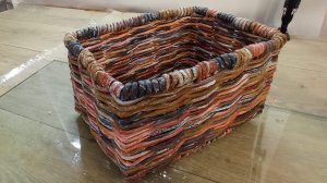 МК. Винтажная Коробка из бумажной лозы. #214